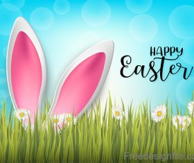 Halation background with easter design vector 02