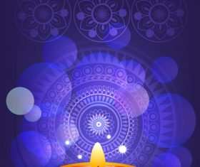 Happy Diwali festival poster with flyer template vector 01