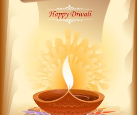 Happy Diwali parchment background vector