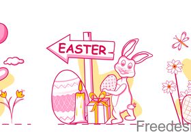 Happy easter illustration design vector 05