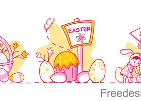 Happy easter illustration design vector 06