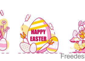 Happy easter illustration design vector 08