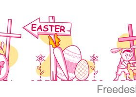 Happy easter illustration design vector 09