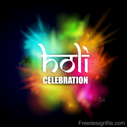 Holi festival celebration vector design 01