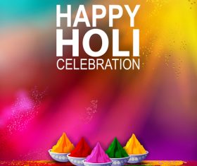 Holi festival celebration vector design 02