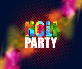 Holi festival party background design vector 02