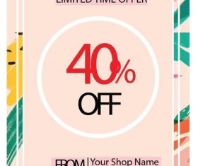 Holiday sale flyer template design vector 01