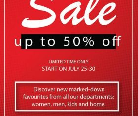 Holiday sale flyer template design vector 02