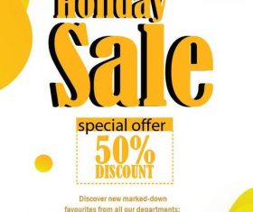 Holiday sale flyer template design vector 04