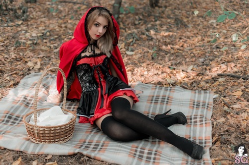Little Red Riding Hood cosplay Stock Photo