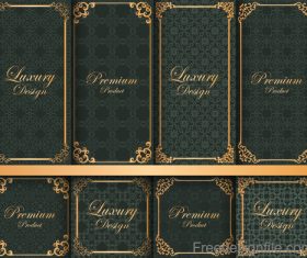Luxury decor card vintage vector 01