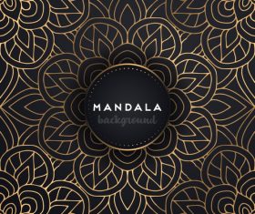 Mandala decorative pattern with luxury background vector 01
