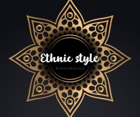 Mandala ethnic styles golden ornaments vector 08