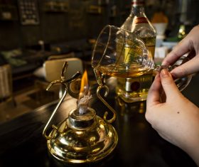 Modulating Irish coffee Stock Photo 03