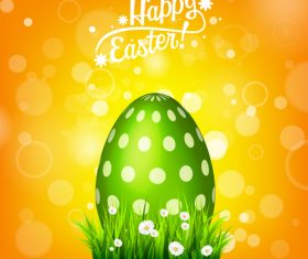 Orange blurs easter background art vector