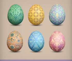 Ornate pattern with easter egg vector illustration
