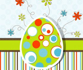 Paper easter card template vector 03
