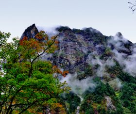 Picturesque natural mountain scenery Stock Photo