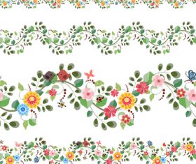 Plants border design vector