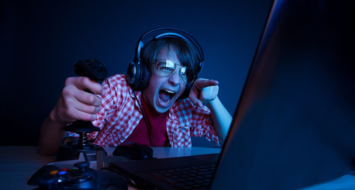 Playing videogames Stock Photo 06