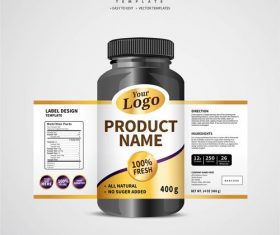 Simple bottle label 01 free download