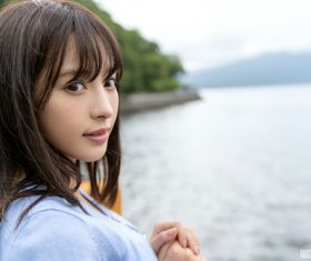 Pure and beautiful Japanese girl Stock Photo
