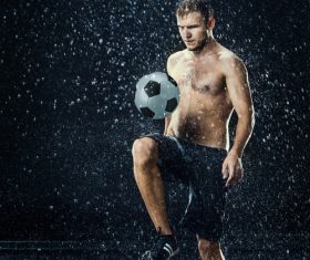 Rain football show Stock Photo 13