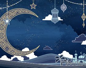 Ramadan kareem golden decor backgrounds vector 06