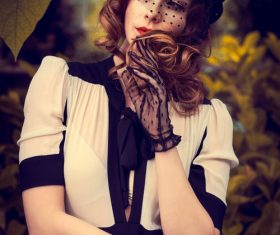 Retro photo of the girl Stock Photo 01