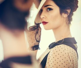 Retro photo of the girl Stock Photo 03