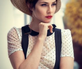 Retro photo of the girl Stock Photo 05