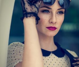 Retro photo of the girl Stock Photo 06