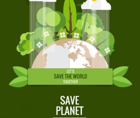 Save the world vector design