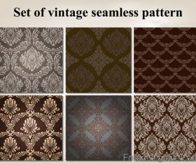 Set of vintage seamless pattern vectors 05