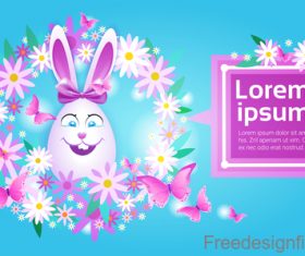 Shining easter card template vector 01