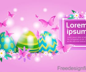 Shining easter card template vector 02