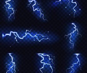 Shining lightning illustration vectors 01