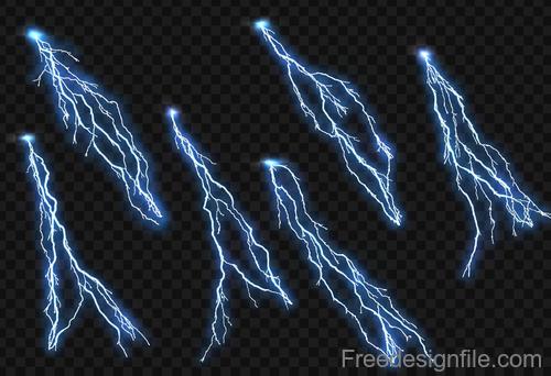 Shining lightning illustration vectors 03