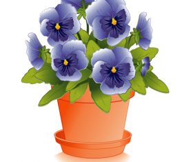 Skyblue flower illustration vector