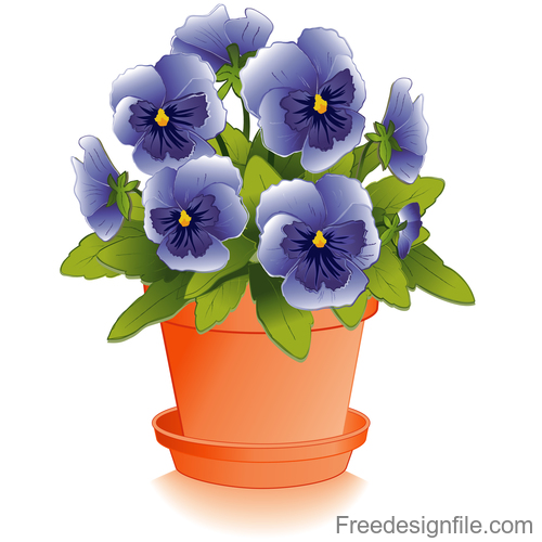 Skyblue flower illustration vector