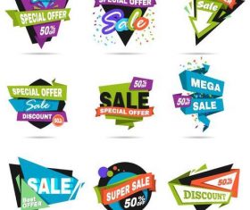 Special offer big sale labels vector