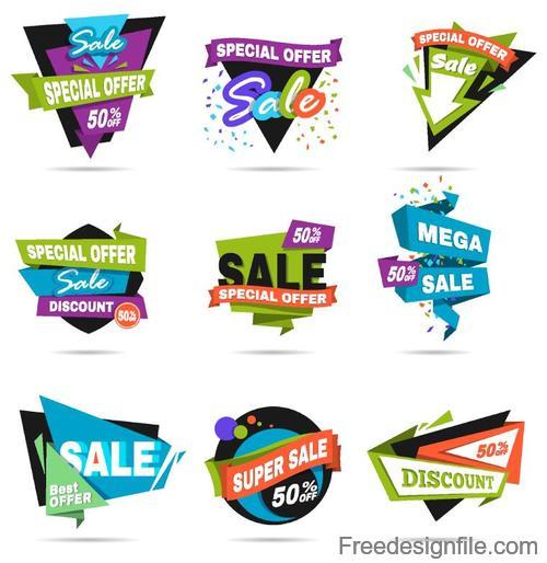 Special offer big sale labels vector