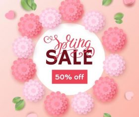 Spring sale background creative design vector 04