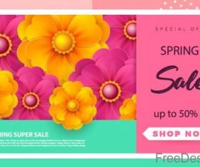 Spring sale background creative design vector 05