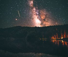 Starry night sky Stock Photo