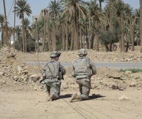 Two guarded soldiers Stock Photo