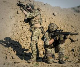 Two special warfare players Stock Photo