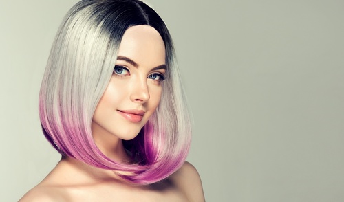 Two-tone hair color beauty model Stock Photo free download