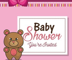 Lovely baby cards vector set 04 free download