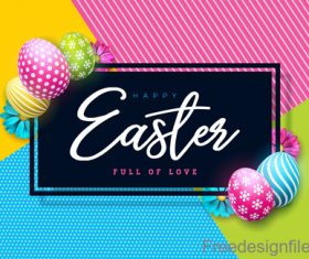 Vector easter card with colored egg vector